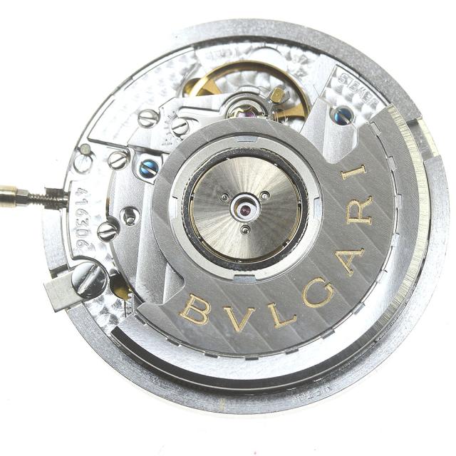 ブル小峡谷 BVLGARI キロカロリー.220-TEEL デイト 社会的運動 自動小銃一巻き メンズ 良品 _D-12
