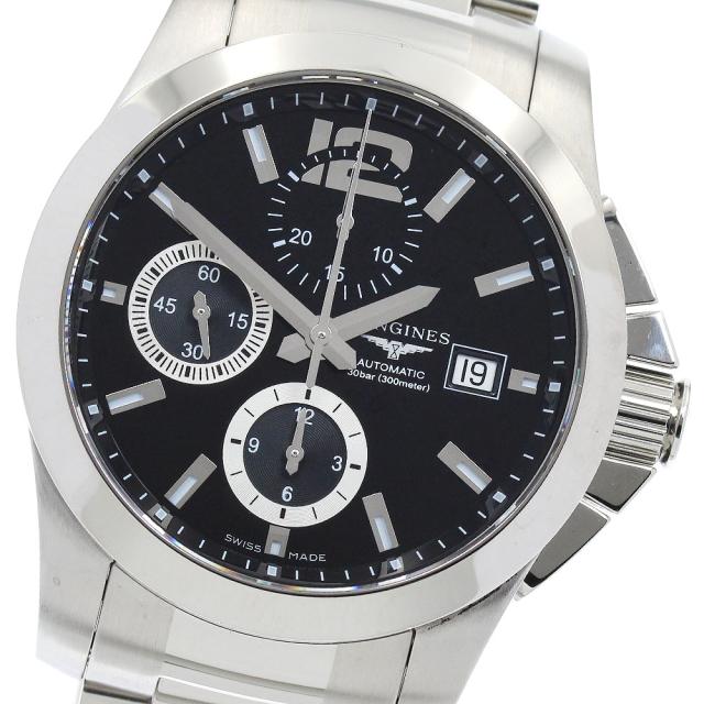 ロンジン LONGINES L3.678.4 コンクエスト クロノグラフ 自動巻き メンズ 良品 _914330
