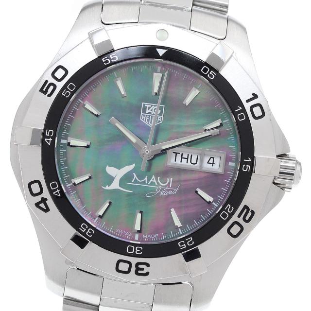 タグホイヤー TAG HEUER WAF2012.BA0818 アクアレーサー マウイ デイデイト 自動巻き メンズ 良品 保証書付き_914797【ev15】