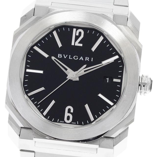 訳あり ブルガリ BVLGARI BGO38S オクト デイト 自動巻き メンズ 内箱・保証書付き_915195