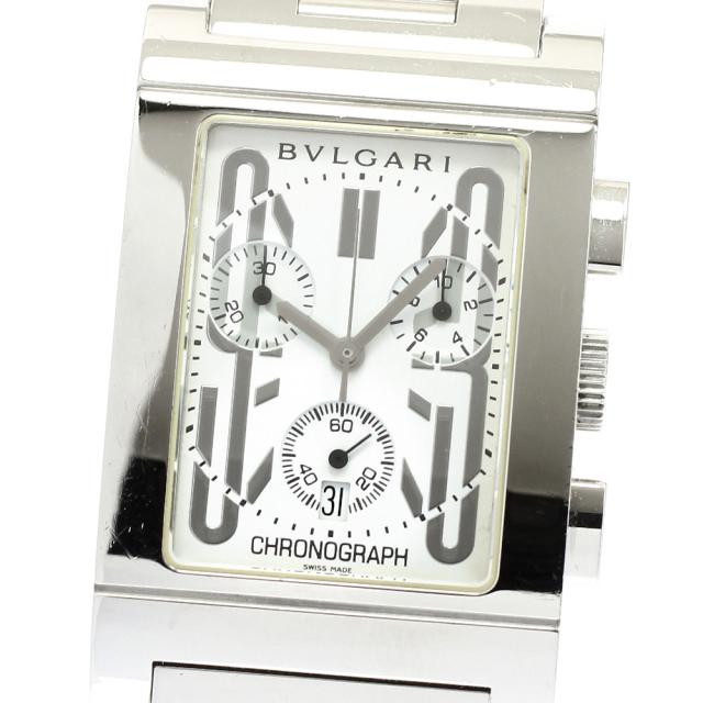 ブルガリ BVLGARI RTC49S レッタンゴロ デイト クロノグラフ クォーツ メンズ _907083