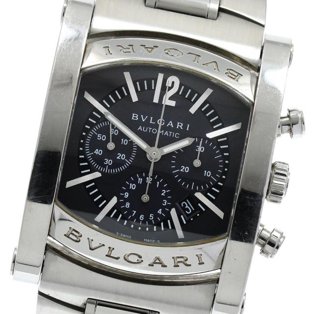 ブルガリ BVLGARI AA44SCH アショーマ クロノグラフ デイト 自動巻き メンズ _916991【ev15】