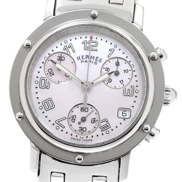 エルメス HERMES CL1.310 クリッパークロノ デイト クォーツ レディース _917159