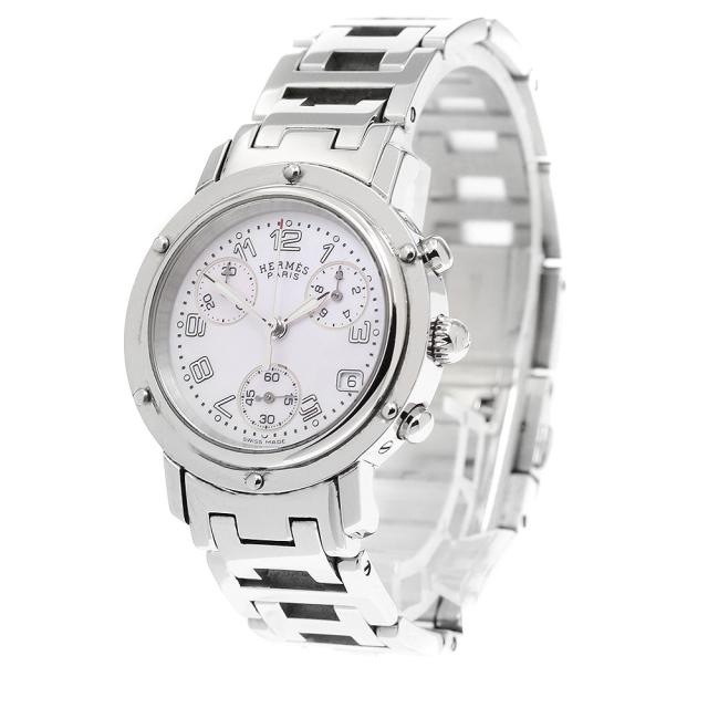 エルメス HERMES CL1.310 クリッパークロノ デイト クォーツ レディース _917159