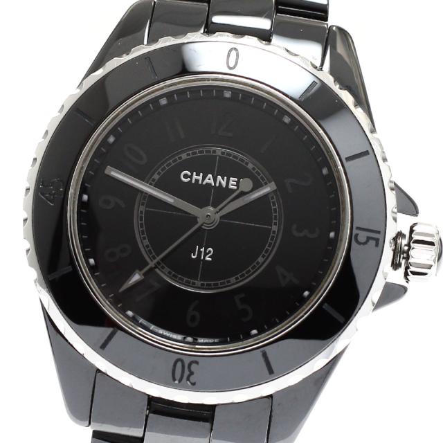 訳あり シャネル CHANEL H6346 J12 ファントム クォーツ レディース 保証書付き_912820