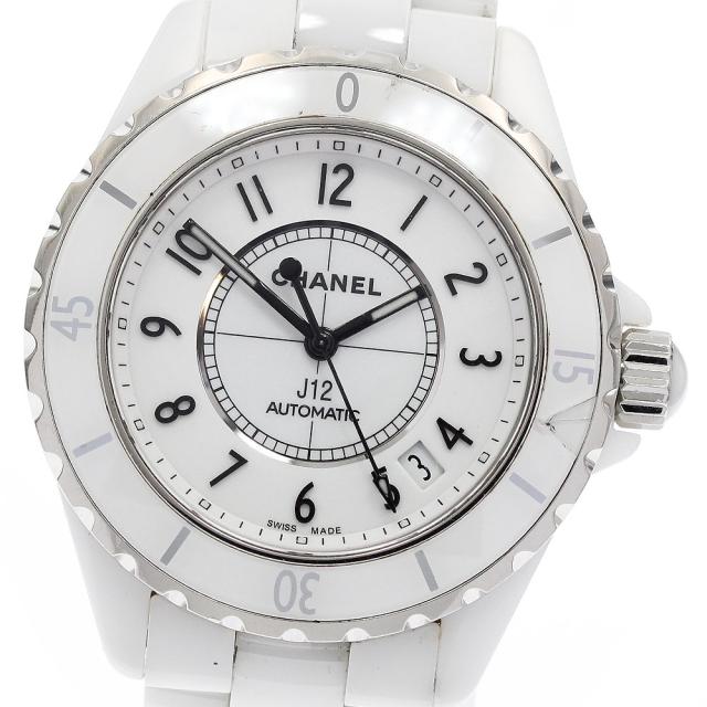 訳あり シャネル CHANEL H0970 J12 38ｍｍ 白セラミック 自動巻き メンズ 保証書付き_914467