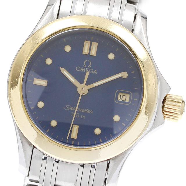 オメガ OMEGA 2481.80 シーマスター120M YGベゼル デイト クォーツ レディース _919408