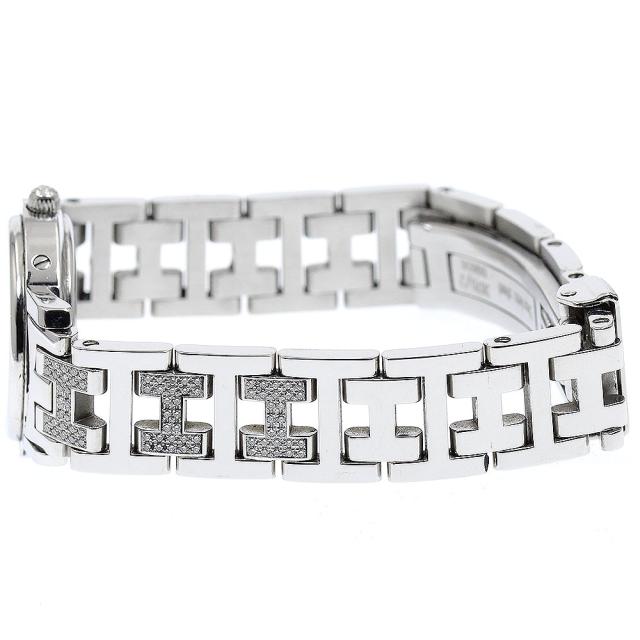 エルメス HERMES CL4.230 クリッパー ナクレ ベゼル 12Pダイヤ クォーツ レディース 保証書付き_917128_4