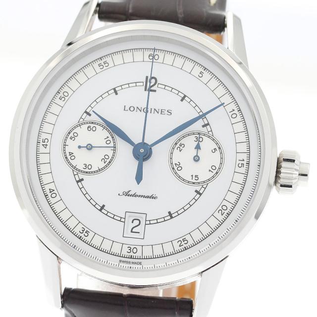 ロンジン LONGINES L2.800.4 ヘリテージコレクション コラムホイール クロノグラフ 自動巻き メンズ _921546