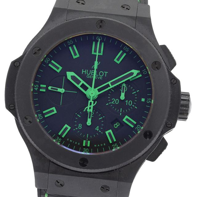 ウブロ HUBLOT 301.CI.1190.GR.ABG11 ビッグバン オールブラックグリーン 自動巻き メンズ 良品 _921605