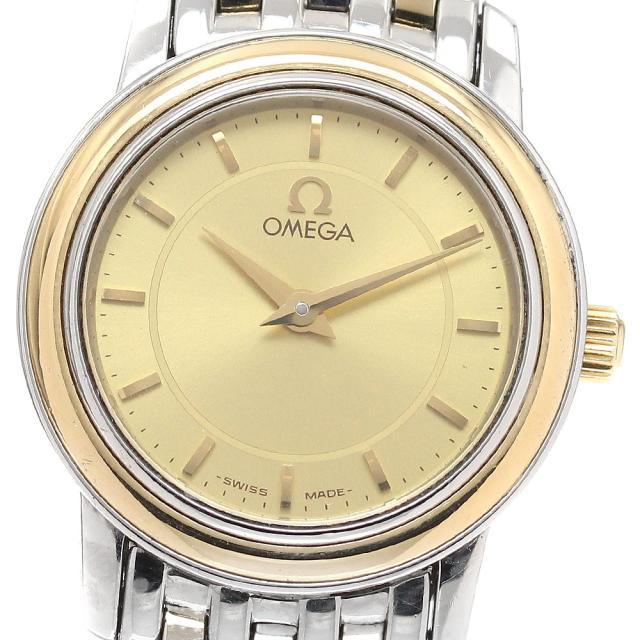 オメガ OMEGA 4370.11 デビル プレステージ YGコンビ クォーツ レディース _921740