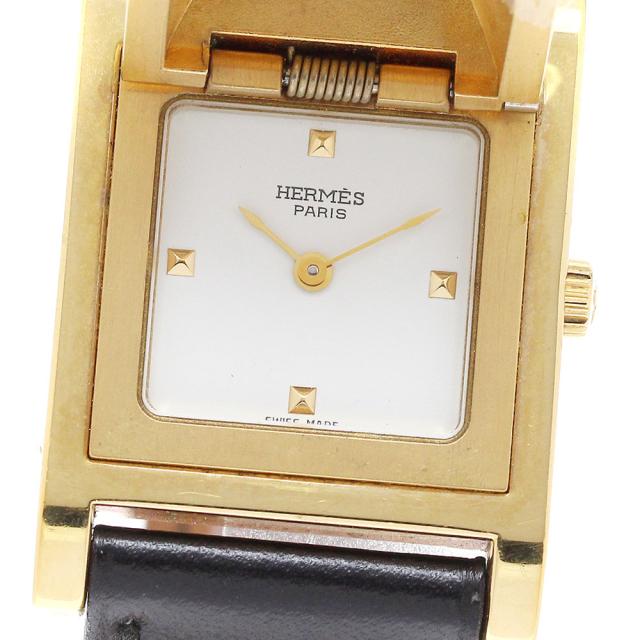 エルメス HERMES メドール クォーツ レディース _912178【ev15】