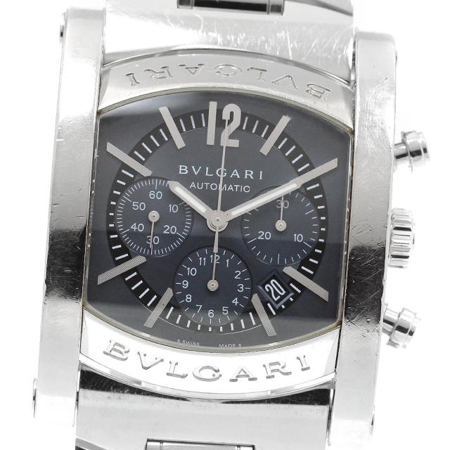 ブルガリ BVLGARI AA44SCH アショーマ クロノグラフ デイト 自動巻き メンズ _920375【ev15】