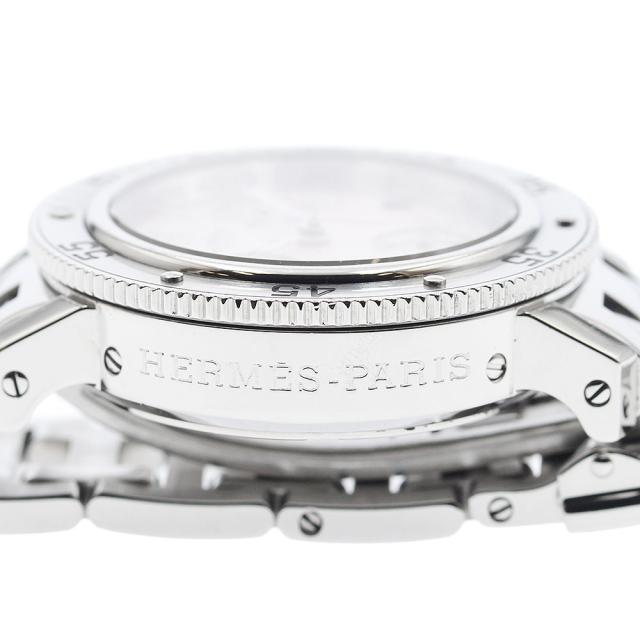 訳あり エルメス HERMES CL2.310 クリッパーダイバー クロノグラフ クォーツ レディース 内箱・保証書付き_917088