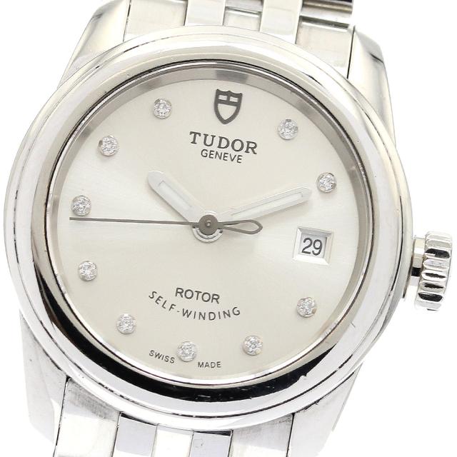 チュードル TUDOR 51000 グラマー デイト デイト 10Pダイヤ 自動巻き レディース 保証書付き_918486