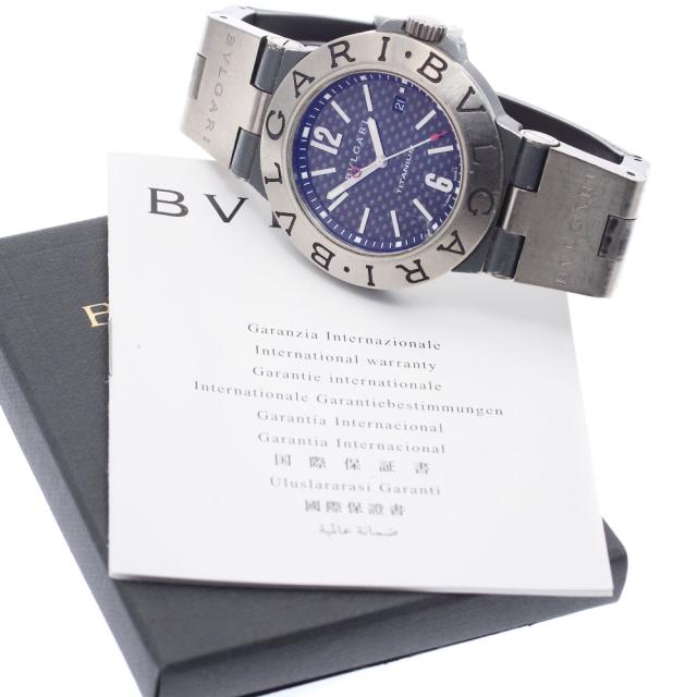 ベルトジャンク ブルガリ BVLGARI TI44TA ディアゴノ チタニウム デイト 自動巻き メンズ 保証書付き_922095_1