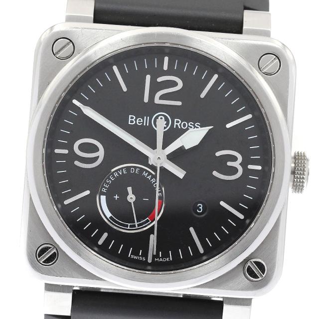 ベル＆ロス Bell＆Ross BR03-97 アビエーション デイト パワーリザーブ 自動巻き メンズ 箱・保証書付き_922878