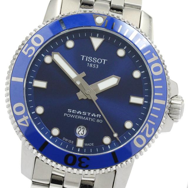 訳あり ティソ TISSOT T120.407.11.041.00 シースター1000 パワーマティック80 デイト 自動巻き メンズ 箱・保証書付き_916639