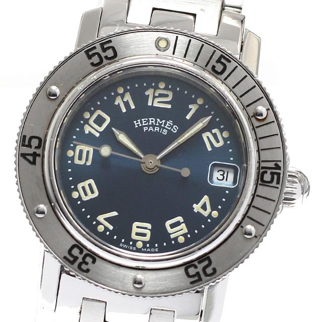 エルメス HERMES CL5.210 クリッパー ダイバー デイト クォーツ レディース _912153