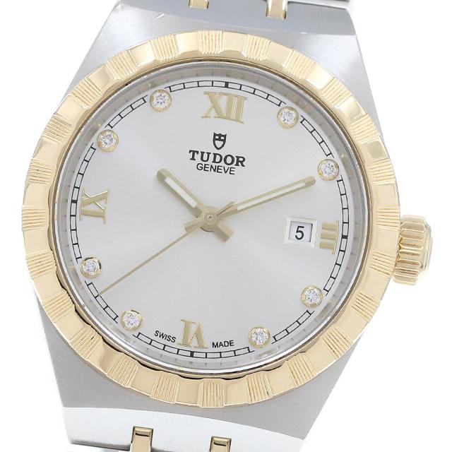 チュードル TUDOR 28303 ロイヤル デイト 8Pダイヤ 自動巻き レディース 良品 _921818