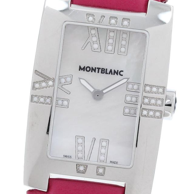 モンブラン MONTBLANC 7183 ホワイトシェルダイアル クォーツ レディース _922663