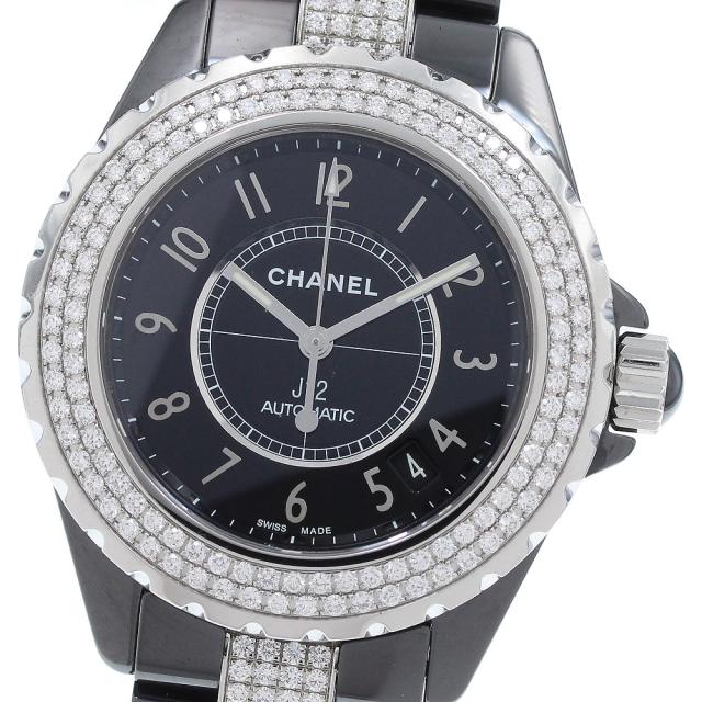 シャネル CHANEL H1339 J12 黒セラミック デイト ダイヤベゼル 自動巻き メンズ 保証書付き_922788 528,000円
