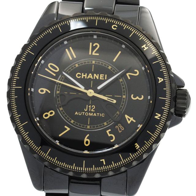 シャネル CHANEL H9762 J12 クチュール 38MM 黒セラミック 自動巻き メンズ 美品 保証書付き_930982