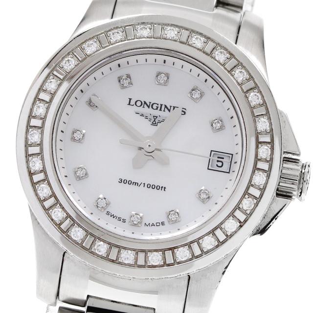 ロンジン LONGINES L3.158.0 コンクエスト ダイヤベゼル クォーツ レディース 良品 保証書付き_917446 ロンジン LONGINES L3.158.0 コンクエスト ダイヤベゼル クォーツ