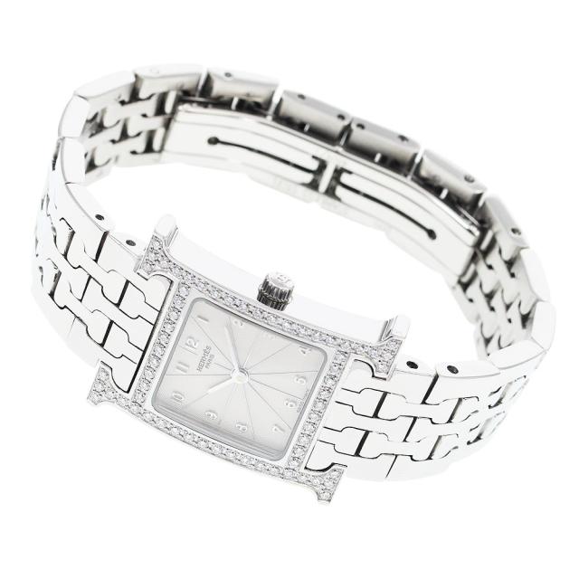 エルメス HERMES HH1.230 Hウォッチ ダイヤベゼル クォーツ レディース 美品 _931561_1