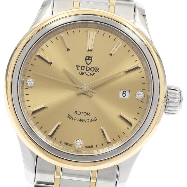 チュードル TUDOR 12103 スタイル デイト 3Pダイヤ 自動巻き レディース _931008
