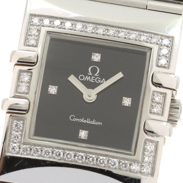 オメガ OMEGA 1528.46 コンステレーション カレ クアドラ 4P ダイヤベゼル クォーツ レディース _930609