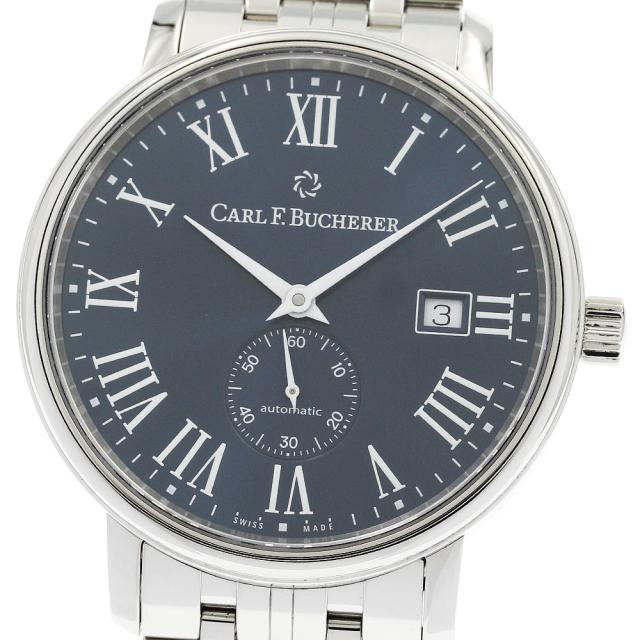 カール F.ブヘラ CARL F.BUCHERER 00.10321.08.51.21 アダマビ デイト スモールセコンド 自動巻き メンズ 極美品 _918443【ev15】