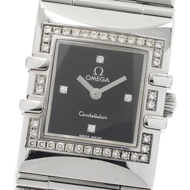 オメガ OMEGA 1528.46 コンステレーション カレ クアドラ 4P ダイヤベゼル クォーツ レディース 保証書付き_922736