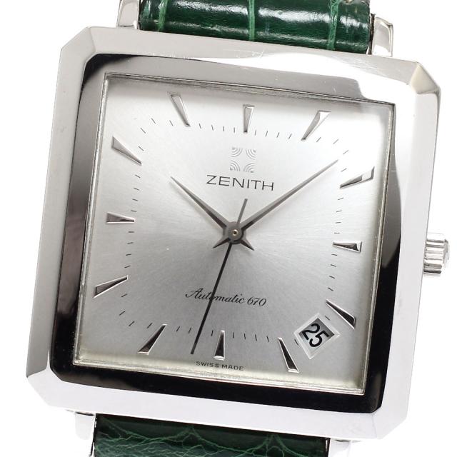 ゼニス ZENITH 90/01.0100.670 エリート スクエア デイト 自動巻き メンズ 良品 _932413