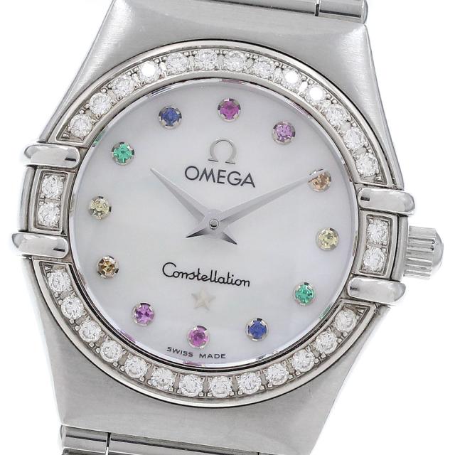 オメガ OMEGA 1460.79 コンステレーションミニ マイチョイス アイリス カラーストーン 12P ダイヤベゼル クォーツ レディース _660538 125,400円