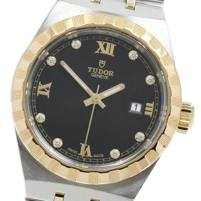 チュードル TUDOR 28303 ロイヤル デイト 8Pダイヤ 自動巻き レディース 良品 _930976
