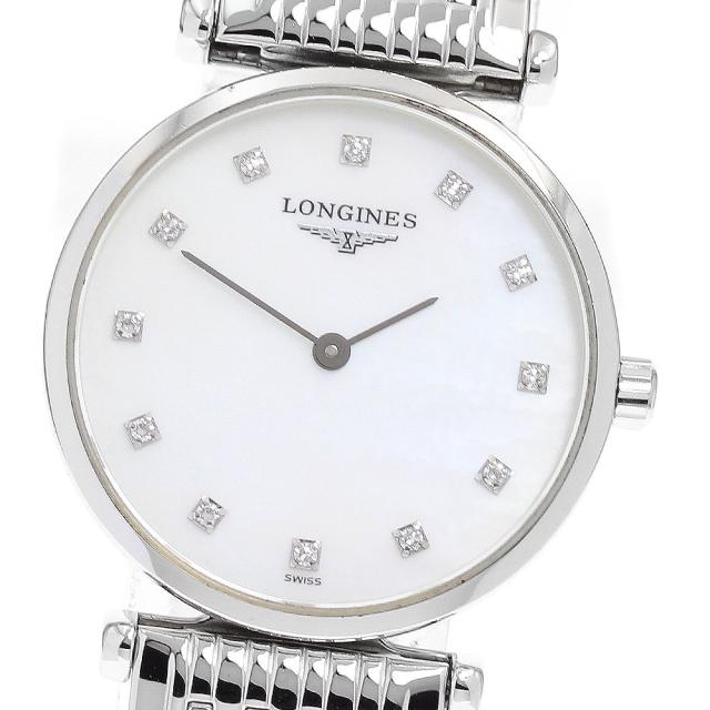 ロンジン LONGINES L4.209.4 ラ グラン クラシック ドゥ ロンジン 12Pダイヤ クォーツ レディース 保証書付き_930677