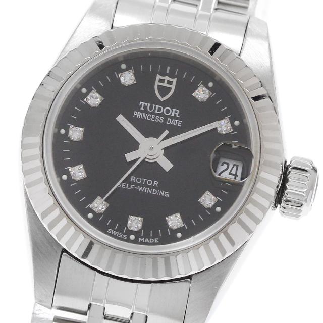 チュードル TUDOR 92514 プリンセスデイト 10Pダイヤ 自動巻き レディース _922661