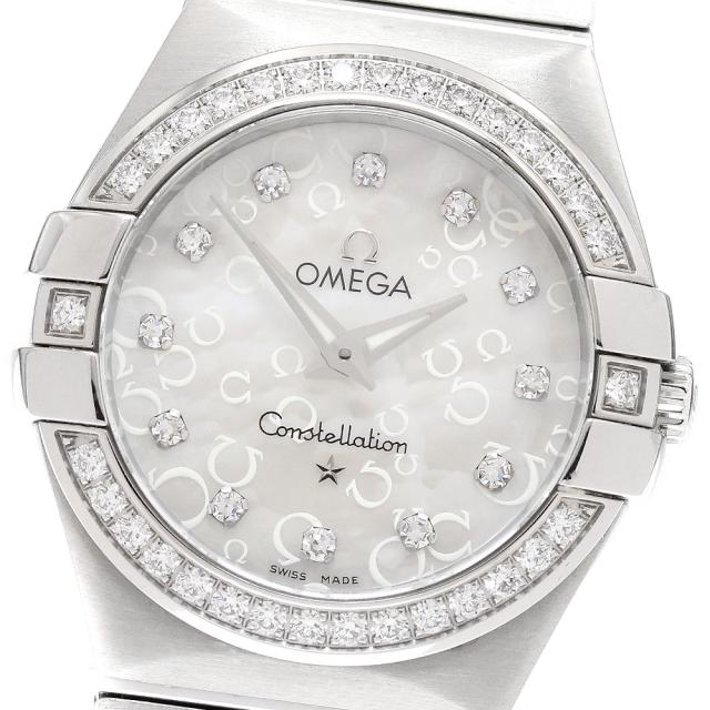 オメガ OMEGA 123.15.27.60.55.005 コンステレーション ブラッシュ ダイヤベゼル 12P クォーツ レディース 箱・保証書付き_934605