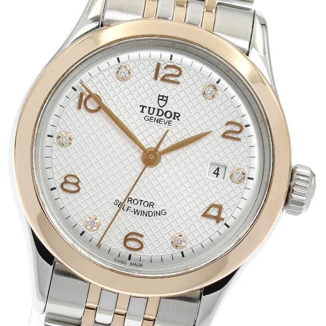 チュードル TUDOR 91351 1926 RGベゼル デイト 6Pダイヤ 自動巻き メンズ 良品 保証書付き_932008
