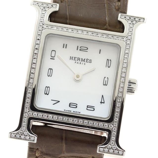 エルメス HERMES HH1.235 Hウォッチ ダイヤベゼル クォーツ レディース _930873
