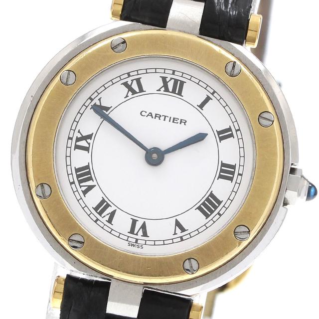 カルティエ CARTIER 84038243 サントスラウンドSM YGベゼル クォーツ レディース _933572