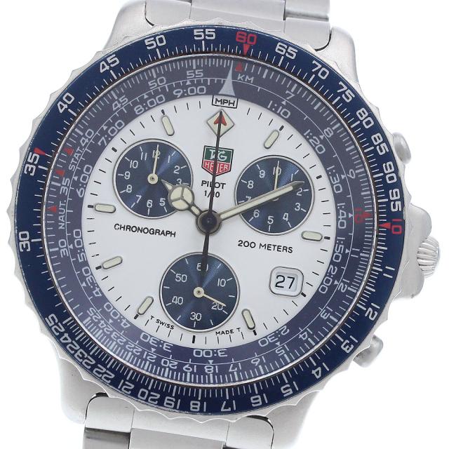 タグホイヤー TAG HEUER 530.806K パイロット デイト クロノグラフ クォーツ メンズ _935060【ev10】