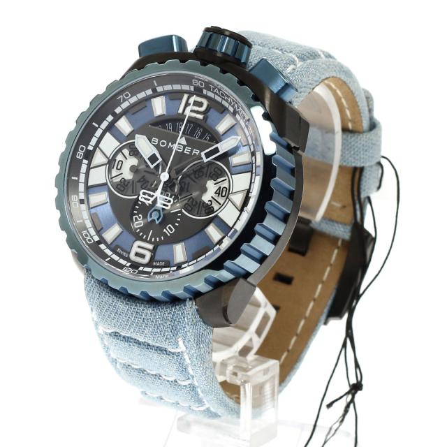 ボンバーグ BOMBERG BS45CHPBLGM.050-3.3 BOLT-68 ガン＆スカイブルー クロノグラフ クォーツ メンズ 未使用品 箱・保証書付き_881538_2