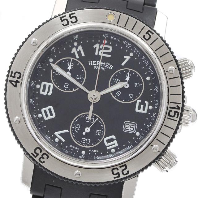 エルメス HERMES CL2.915 クリッパー ダイバー クロノグラフ クォーツ メンズ _935139