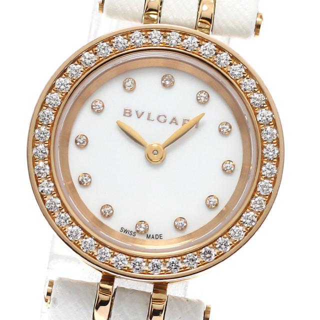 ブルガリ BVLGARI BZP23SG/BZ23WSGDL/12 B-zero1 12Pダイヤ ダイヤベゼル クォーツ レディース 箱・保証書付き_935931