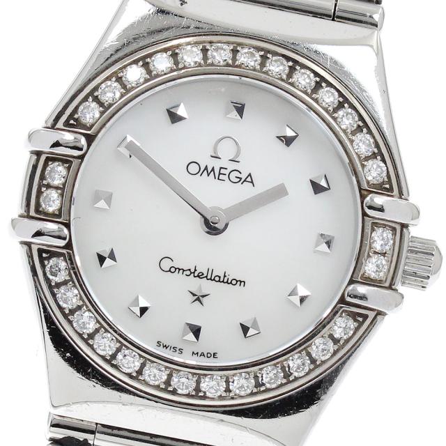 オメガ OMEGA 1465.71 コンステレーション マイチョイス ミニ ダイヤベゼル クォーツ レディース 保証書付き_686419