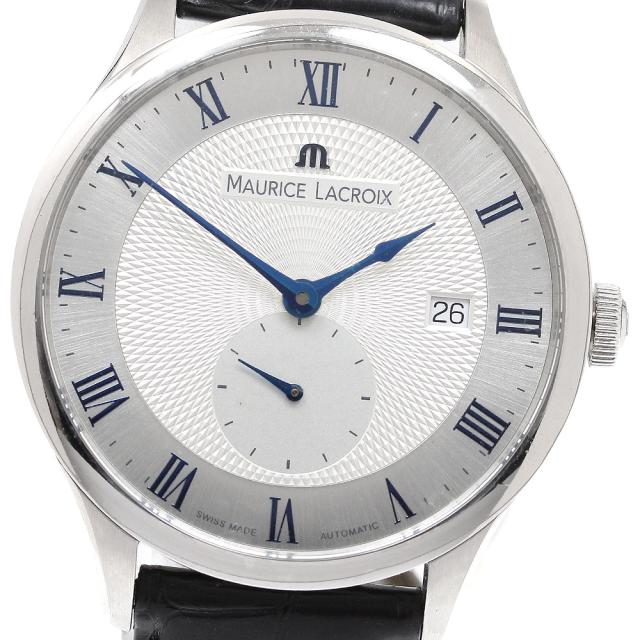 モーリスラクロア MAURICE LACROIX MP6907-SS001-110 マスターピース スモールセコンド デイト 自動巻き メンズ 美品 _935348