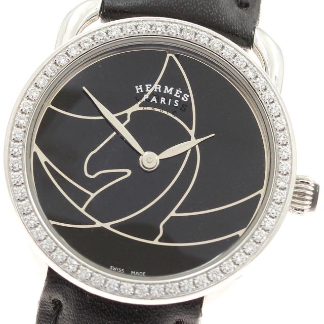 エルメス HERMES AR5.232 アルソー カザック ダイヤベゼル クォーツ レディース _936180
