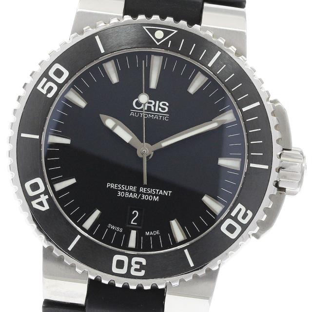 オリス ORIS 01 733 7653 4154-07 4 26 34EB アクイス デイト 自動巻き メンズ 保証書付き_937408